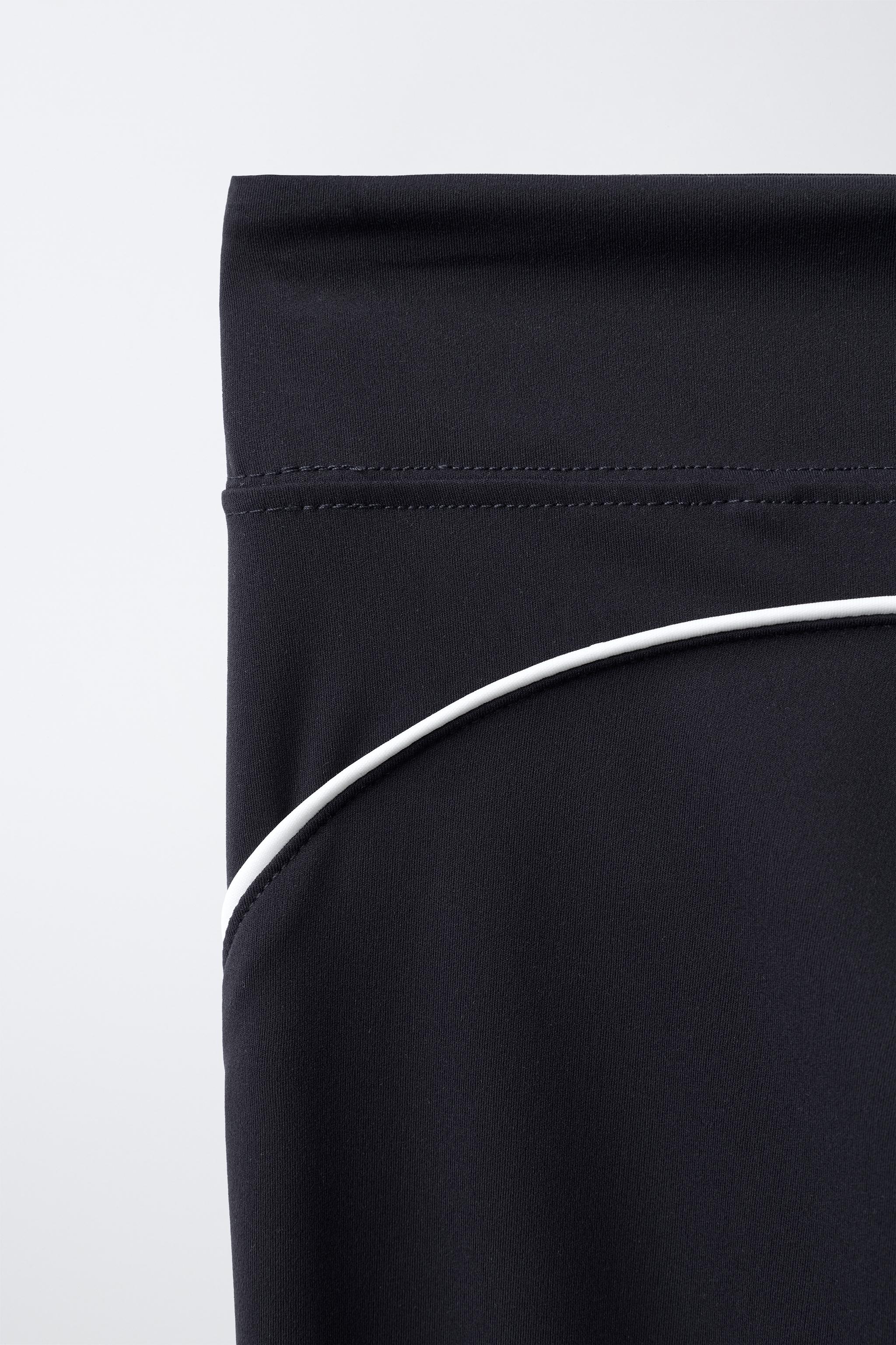 CONTRAST PIPING SPORTY LEGGINGS